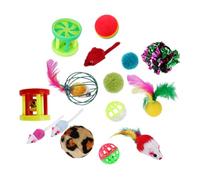 JOINPAYA 24Pièces Interactifs pour Plumes Accessoires pour Intérieur Stimulation de Instinct de Chasse Divertissement