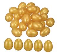 JOINPAYA 24pièces Lot De Œufs Plastique Dorés Pour Emballage De Bonbons Décorations De Fête Loterie Et Cadeaux De Fête