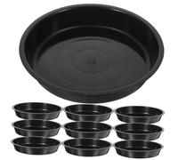 JOINPAYA 25 Pièces Pied De Pot De Fleur De Plein pour Les Plantes Plateau Plantes en Pot Bac à Eau De Jardin Bacs à Plantes Soucoupe Végétale Planteur Porte-Pot Noir Plastique