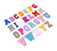 JOINPAYA 26 Lettres Thermocollantes Brodées 7 CM Patchs Écussons Colorés pour Vêtements et Paquet à Dos Lot de 26 Pièces en Tissu Éponge Résistant Décoration Textile Personnalisée