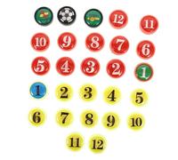 JOINPAYA 27 pièces Aimants de Remplacement pour Tableau de Football Accessoires Magnétiques Stables et pour Entraîneurs Aimants Numérotés pour Coaching et Entraînement