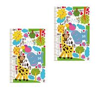 JOINPAYA 2feuilles Autocollants Muraux Amusants Pour Décorations Retirables De Croissance Animaux Graphiques De Hauteur