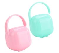JOINPAYA 2pièces Boîte à Sucette Avec Couvercle Pratique Étui De Protection Pour Tétine De Rechange Rangement Portable