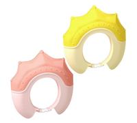 JOINPAYA 2pièces Bonnet De Douche Pour Garçon Fille Capuchon Plastique Étanche Pour Protection Des Yeux Oreilles Casquette De Bain Pour Garçon Fille Rose Et Jaune