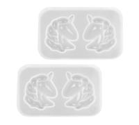 JOINPAYA 2pièces Moule Silicone pour Époxy De Licorne Moule Créatif Antiadhésif Et Facile à Nettoyer pour Décoration De Bureau DIY Lot pour Amateurs De Bricolage