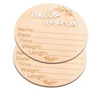 JOINPAYA 2pièces Panneau de Naissance Bois Lot de Panneaux Ronds pour Maternité avec Prénom de Annonce de Naissance pour Nourrisson