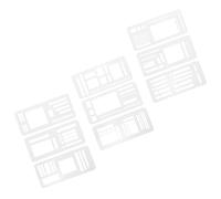 JOINPAYA 3 Jeux de Pochoirs Réutilisables pour Carnet de Notes - Modèles Flexibles pour Journal Intime Suivi des Habitudes Listes de Tâches - Compatibles Carnets à Points Spirales et