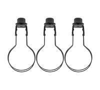 JOINPAYA 3 Pièces Adaptateur à Clip pour Lampe, Adaptateur de Pince pour Ampoule Support, Fer Noir, Installation Facile, Dissipation de Chaleur, pour Salon et Chambre, Pièce D’abat-jour