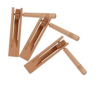 JOINPAYA 3 pièces Castagnettes Bois Traditionnelles Instrument de Percussion avec Manche Long Bruit de Cliquet Net pour Musique et Animation Garçon Fille
