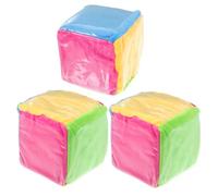 JOINPAYA 3 pièces Dés Éducatifs Souples avec Poche Transparente Cubes Colorés pour Apprentissage Ludique Classe Lot de Adaptés Aux Garçon Fille