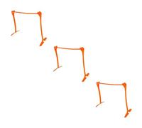 JOINPAYA 3 Pièces Haies D'entraînement Football Haie D'entraînement Sportif Matériel d'entrainement Haies Obstacles Au Fitness Haies Pliométriques Haies Réglables Petit Orange Plastique