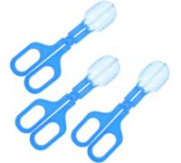 JOINPAYA 3 pièces Lot de Pinces Ramasse-crottes pour Reptiles Outil de Nettoyage Pratique et Solide pour Terrarium Facile à Utiliser Une Main pour Lézards Tortues et Amphibiens Bleu