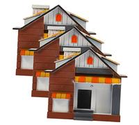 JOINPAYA 3 Pièces Miniature House Model Accessories Adorable Desktop Decor for Home and Garden Tiny House Ornament for Creative Mini Scenery