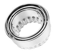 JOINPAYA 3 Pièces Moule à Dumpling Acier Inoxydable Emporte Pâte avec Bord Ondulé Découpeur de Pâte pour Ravioles Scones et Sandwichs Outil de Cuisine et Léger