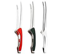 JOINPAYA 3 Pièces Pinces à Barbecue Inox Manches Longs Ergonomiques Style Corne de Vache Résistantes Chaleur pour Cuisine Buffet et Barbecue Extérieur