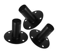 JOINPAYA 3 Pièces Socle de Haut-Parleur de Scène 107x80mm | Compatible Enceintes de Scène, Absorption des Chocs, Design de Support, Couleur Noire
