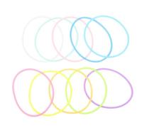 JOINPAYA 30 Bracelets Phosphorescents en Silicone Fin Multicolore, Élastiques à Cheveux Noctiluques Flexibles, Accessoires Décoratifs Polyvalents pour Coiffure et Couleur Aléatoire