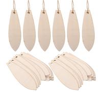 JOINPAYA 30 Pièces Planches de Surf en Bois Naturel à Peindre Kit DIY Créatif pour Garçon et Filles Formes Rectangulaires Pré-Percées Suspendues Décoration Estivale et Fête Piscine