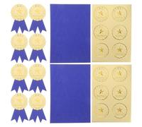 JOINPAYA 36 Ensembles Autocollants Certificats Récompenses Élégants Papier et Ruban Médailles Décoratives pour Diplômes Motivation Scolaire et Professionnelle