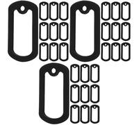 JOINPAYA 36 pièces Silicone Protecteur de Plaque Identification pour Chien de Réducteur de Bruit et Protection Durable Silicone Couleur Noir Protection des Étiquettes Militaires Médaille