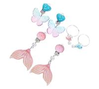 JOINPAYA 3paires Boucles Oreilles Clips Pour Filles Sans Perçage Accessoires Léger Et Confortable Décoration Oreilles Adorable