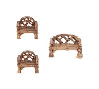 JOINPAYA 3pièces Mini Mobilier De Jardin Décoratif Micro-Paysage Chaise Miniature Banc De Meubles pour Jardin Miniature Ou Intérieur