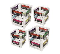 JOINPAYA 4 Boîtes à Bonbons Multifonctions de Cassette Audio, Grand et Petit Modèle, Décorations de Table Musicales pour Fête Années 80, Centre de Table Seau Rétro pour Anniversaire