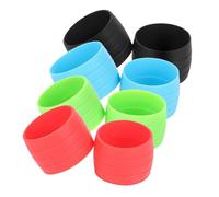 JOINPAYA 4 Paires Anneaux de Fixation pour Ruban de Guidon Silicone Flexible et Antidérapant Multicolores pour Vtt et Route Ajustable et Facile à Installer