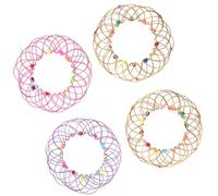 JOINPAYA 4 Paniers à Fleurs Magiques Mandala en Fer Assortis, Jouets Casse-tête Anti-Stress pour Garçon et Filles et Adultes, Décoratifs, 36 Formes Variées pour Jeu et Couleur Aléatoire