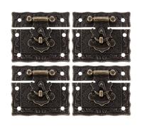 JOINPAYA 4 Pcs Loquets de Boîte Rétro en Alliage de Zinc, Pratiques et Faciles à Installer pour Coffrets à Bijoux et Boîtes de Rangement