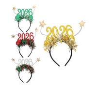 JOINPAYA 4 pièces Accessoires Nouvel An Lot de Têtes Étoile Pailletée Bandeau Cheveux pour Réveillon et Fêtes Variées