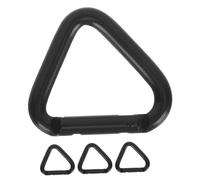JOINPAYA 4 Pièces Aluminium Boucle de Montagne et Résistante Clip de Sécurisation pour Escalade Randonnée et Camping Noir
