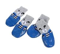 JOINPAYA 4 Pièces Chaussettes en Coton Portables pour Pince démarrage poignées Chiens Chien Chaussette approvisionnement en Chien protège-Pattes Respirants Blue