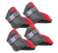 JOINPAYA 4 pièces Chaussures pour Chien Respirantes Antidérapantes Protection Douce pour Pattes Sensibles Confort Extérieur Adaptées Marche et Jeux Intérieurs