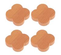 JOINPAYA 4 Pièces Crochet Mural en Bois de Hêtre Fleur, Décoratif Maison | Fixation sans Perçage, Format Compact, Forte Capacité de Charge, Résistant, Usage Intérieur, Élégant