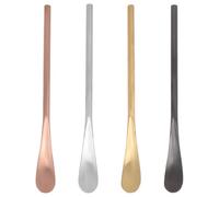 JOINPAYA 4 Pièces Cuillère à Long Manche en Acier Inoxydable sans Bavures Surface Lisse pour Cafés et Hôtels, Agitateur à Café Solide et Élégant Réutilisable