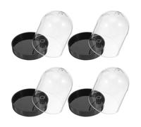 JOINPAYA 4 Pièces Dôme de Protection Transparent en Plastique 2 Pouces | Cache-poussière, Visibilité Claire, Usage Polyvalent, pour Présentoirs Floraux, Souvenirs, Décor de Table Festif