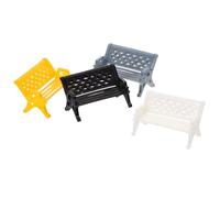 JOINPAYA 4 pièces Mini Chaise de Jardin Miniature Modèle de Meuble Décoratif DIY Chaise Extérieure Colorée pour Maison de Poupée Accessoires de Décoration Réalistes