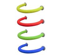 JOINPAYA 4 pièces Perchoir U pour Perroquets avec Surface Abrasive Colorées Accessoire pour Cage Doiseaux Soin Naturel des Griffes Adapté Conure Perruche