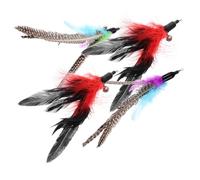 JOINPAYA 4 Pièces Plumes De Rechange pour Chat Accessoire De Jeu Lot pour Chats Intérieur Stimule Et Divertit Durable Face Aux Morsures