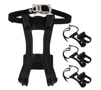 JOINPAYA 4 Pièces Sangles de Pédales de Vélo Cale-Pieds en Plastique et Nylon Noir, Réglables, Anti-Usure, Installation Facile, Maintien Sûr, pour Vélos D’Exercice et VTT