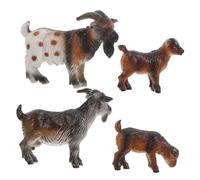 JOINPAYA 4 pièces Set de Figurines Chèvre Réalistes Jouets Animaux de Ferme pour Garçon et Fille Modèles Haute Précision pour Jeu Éducatif et Décoration