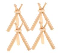 JOINPAYA 4 pièces Support de Batte de Baseball Massif Présentoir Rond Compact Stable et Élégant pour Rangement et Exposition de Battes Compatible Multiples Bureau et