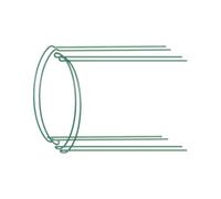 JOINPAYA 4 Pièces Support Floral en Fer Vert Semi-Circulaire pour Plantes Grimpantes et Clématites, Cadre Robuste Qui Maintient la Croissance Droite sans Se Déformer, pour Jardin