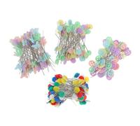 JOINPAYA 400 Épingles à Coudre à Tête Plate Colorées 4 Boîtes 400 Pcs Épingles de Positionnement pour Couture Manuelle Bricolage et Décoration