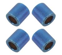 JOINPAYA 4pièces Anneaux de Collier Appui-tête Alliage Aluminium pour Siège Auto Accessoires Intérieurs Résistants et Élégants pour Voiture SUV et Camion Bleu