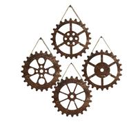JOINPAYA 4pièces Engrenages Muraux Industriels Décoration Murale Vintage Art Mural Engrenage Pour Maison Pendentif Décoratif