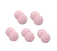 JOINPAYA 5 Ensembles Balles De Tennis Caoutchouc pour Entraînement Pratique Débutant Tennis Couleur Rose pour La Coordination Réaction des Joueurs 2 Pièces * 5