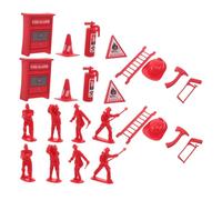 JOINPAYA 5 Ensembles Miniature Firefighter Toy Set with Fire Extinguisher Models for Dollhouse Role Play and Outdoor Accessories