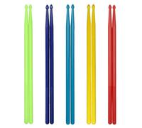 JOINPAYA 5 Paires De Baguettes De Batterie En Nylon Coloré Séances D'Entraînement Percussions Activité De Groupe Danse Batterie Baguettes De Batteur Pour Jeunes